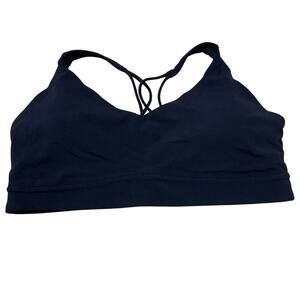 Athleta Solace Sports Bra A-C Black Women's Size XL New Without Tags